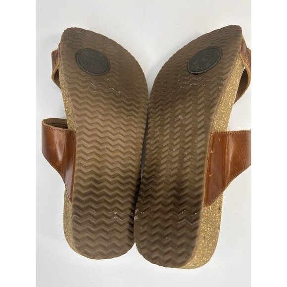 Joseph Siebel Tonga 77 Leather Toe Ring Thong Camel Brown Size 7-7.5 - Picture 6 of 10
